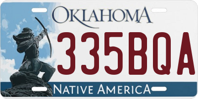 OK license plate 335BQA