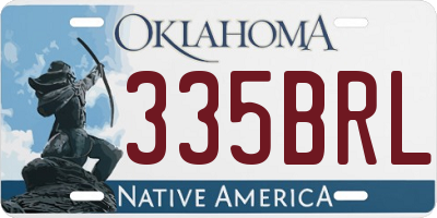 OK license plate 335BRL