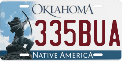 OK license plate 335BUA