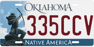 OK license plate 335CCV