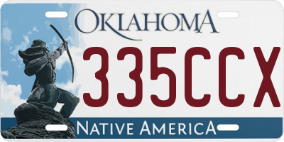 OK license plate 335CCX