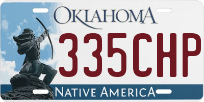 OK license plate 335CHP