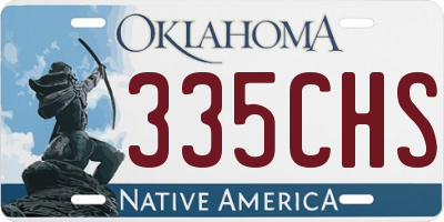 OK license plate 335CHS
