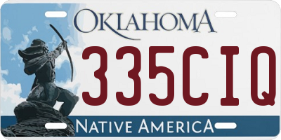 OK license plate 335CIQ