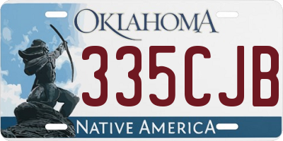 OK license plate 335CJB