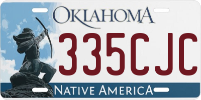OK license plate 335CJC
