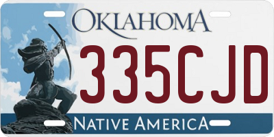 OK license plate 335CJD