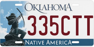 OK license plate 335CTT