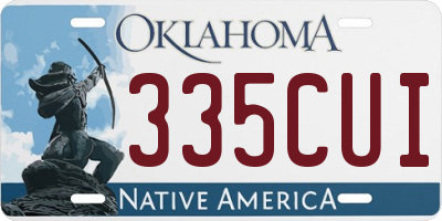 OK license plate 335CUI