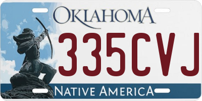 OK license plate 335CVJ