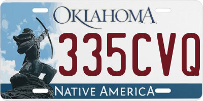 OK license plate 335CVQ