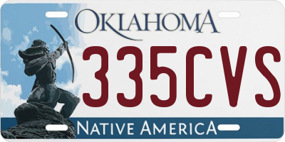 OK license plate 335CVS