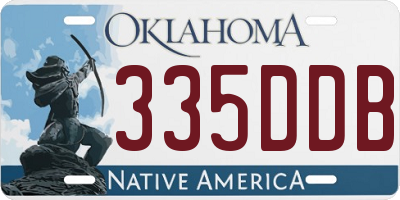 OK license plate 335DDB