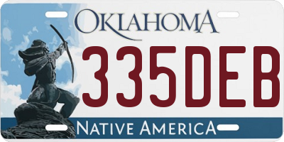 OK license plate 335DEB