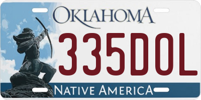 OK license plate 335DOL