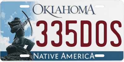 OK license plate 335DOS