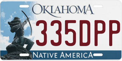 OK license plate 335DPP