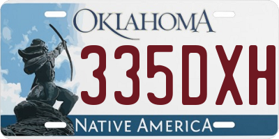 OK license plate 335DXH
