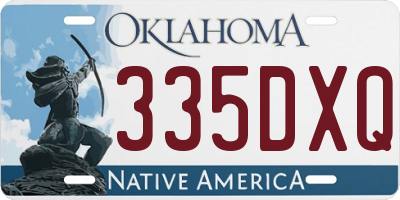 OK license plate 335DXQ