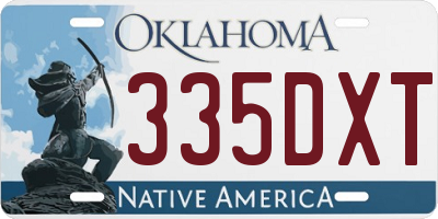 OK license plate 335DXT