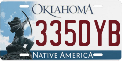 OK license plate 335DYB