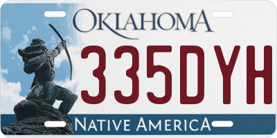 OK license plate 335DYH