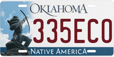 OK license plate 335ECO