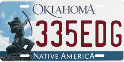 OK license plate 335EDG