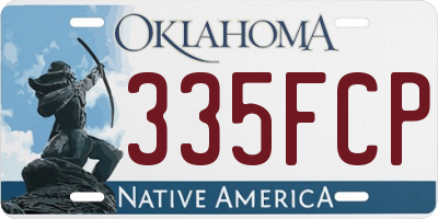 OK license plate 335FCP