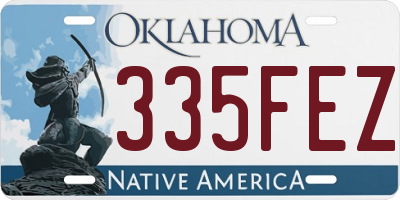OK license plate 335FEZ