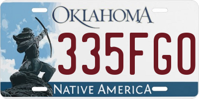 OK license plate 335FGO