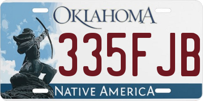 OK license plate 335FJB