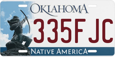 OK license plate 335FJC