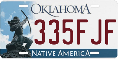 OK license plate 335FJF