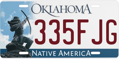 OK license plate 335FJG