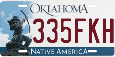 OK license plate 335FKH