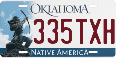 OK license plate 335TXH