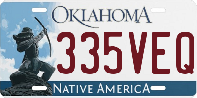 OK license plate 335VEQ