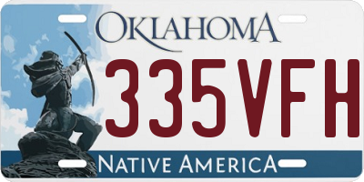 OK license plate 335VFH