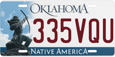 OK license plate 335VQU