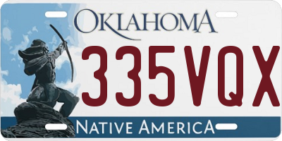 OK license plate 335VQX