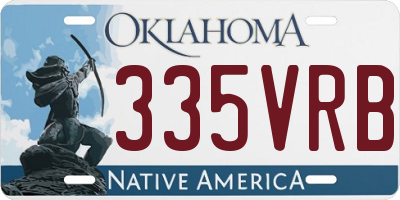 OK license plate 335VRB
