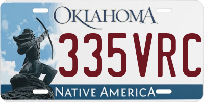 OK license plate 335VRC