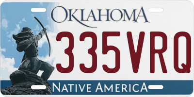 OK license plate 335VRQ