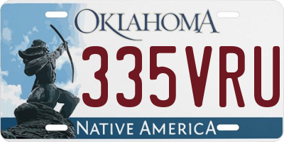 OK license plate 335VRU
