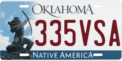 OK license plate 335VSA