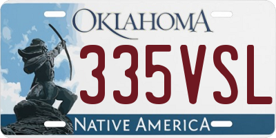 OK license plate 335VSL