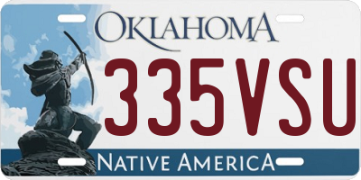 OK license plate 335VSU