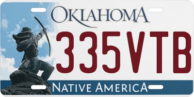 OK license plate 335VTB