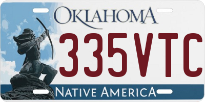 OK license plate 335VTC